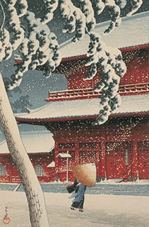 《芝増上寺》東京二十景　1925（大正14）年、渡邊木版美術画舗蔵